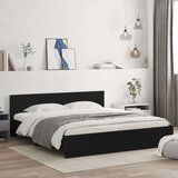 vidaXL Okvir za krevet s uzglavljem crni 160x200 cm | shoptok.hr