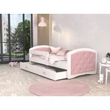 dečiji tapicirani krevet - rozi 160x80