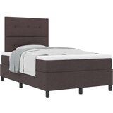 Box Okvir postelje z vzmetnico Temno rjav Tkanina 120 x 200 cm, (22067339) | Shoptok.si