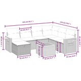  8-dijelni set vrtnih sofa s jastucima bež od poliratana | shoptok.hr