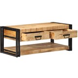 Maison Chic Kava miza - kavna mizica - Nizka mizica 90x50x38 cm Masivni neobdelan les Mango, (21753417) Cene