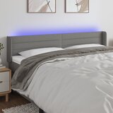  LED uzglavlje tamnosivo 203x16x78/88 cm od tkanine | shoptok.hr