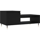 Maison Chic Klubska mizica - kavna mizica - Nizka mizica Črna 100x50x45 cm inženirski les, (21754285) Cene