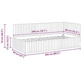 vidaXL Kotna postelja z vzglavjem Črna 90 x 200 cm Žamet | Shoptok.si