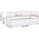 vidaXL Kutni okvir kreveta s uzglavljem Crna 90 x 200 cm Baršun | shoptok.hr