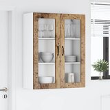  Zidni stakleni ormarić Lucca Staro drvo 80 x 31 x 100 cm | shoptok.hr