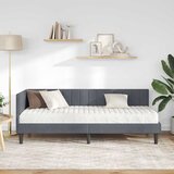  Kutni krevetni okvir s madracem s uzglavljem 2 kom. Siva Baršun | shoptok.hr