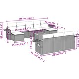  11-dijelni set vrtnih sofa od poliratana s jastucima bež | shoptok.hr
