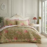 Catherine Lansfield Zeleni prošiven prekrivač 200x200 cm Penelope Floral – | shoptok.hr