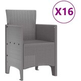  Vrtni set za objed 17 pcs Svjetlosiva Polt ratan | shoptok.hr