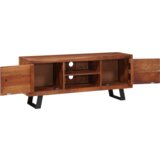 vidaXL Omare in policami za shranjevanje medijev s polico s shranjevanjem z vrati Rjava | Shoptok.si