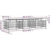 Vanjski kavez za pse s krovom čelični 11 26 m² | shoptok.hr