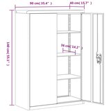 Ormarić za spise bijeli 90 x 40 x 140 cm čelični | shoptok.hr