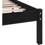  Okvir za krevet od masivne borovine crni 200 x 200 cm | shoptok.hr