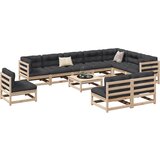 vidaXL 11-dijelna set vrtnih sofa od masivne borovine | shoptok.hr