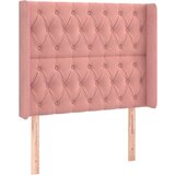  Posteljno vzglavje roza 93x16x118/128 cm žamet, (20933996) | Shoptok.si