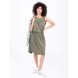 Brakeburn khaki Ladies Dress with Extended Back - Women