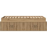 Krevetna konstrukcija s ladicama Umjetnički hrast 100 x 200 cm | shoptok.hr