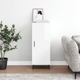 vidaXL Komoda visok sijaj bela 34,5x34x90 cm inženirski les | Shoptok.si
