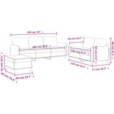  3-dijelni set sofa s jastucima smeđi od tkanine | shoptok.hr