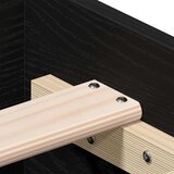  Postelja z predali Črni hrast 135x190 cm Izdelano iz vezanega lesa | Shoptok.si