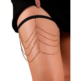 SuperLove Body Jewel Garter with Gold Chains 81366 Black | shoptok.hr