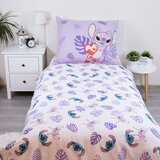 Jerry Fabrics Ljubičasta pamučna dječja posteljina za krevet za jednu osobu 140x200 cm Lilo and Stitch "Kiss" – | shoptok.hr