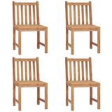 The Living Store Vrtni stoli 4 kosi z blazinami trdna tikovina - Vrtni Stol, (21459553) | Shoptok.si
