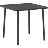  Vrtni stol tamno sivi 80 x 80 x 72 cm čelik