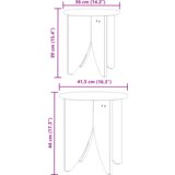  Set stolića za kavu 2 pcs Voštano smeđa Čvrsta borova drva | shoptok.hr