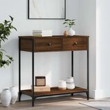  Konzolni stol smeđa boja hrasta 75x34 5x75 cm konstruirano drvo | shoptok.hr