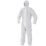 Kombinezon sa kapuljačom za jednokratnu upotrebu beli xl i xxl