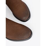 Sergio Leone Brown leather ankle boots with crinkled upper by | shoptok.hr