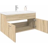 vidaXL Kopalniška omarica z umivalnikom sonoma hrast | Shoptok.si