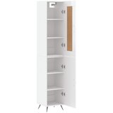  Visoka komoda sjajna bijela 34,5x34x180 cm konstruirano drvo | shoptok.hr