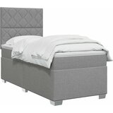  Boxspring krevet s madracem Svjetlosiva 100 x 200 cm Tkanina | shoptok.hr