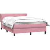 Box Spring krevet s madracem ružičasti 140x220 cm baršun | shoptok.hr