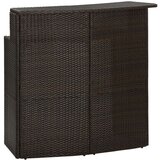 Poli Vrtna barska miza rjava 120x55x110 cm poli ratan Cene