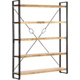 vidaXL Police za knjige s 5 razina 140x30x180 cm masivno drvo manga | shoptok.hr