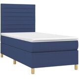  box spring s madracem LED plavi 100x200 cm od tkanine | shoptok.hr