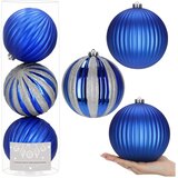  Set Božićnih kuglica 15 cm - Plava, Bijela (3 komada) | shoptok.hr