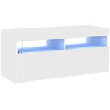 TV ormarić s LED svjetlima bijeli 90x35x40 cm | shoptok.hr