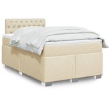  Krevet s oprugama i madracem krem 120 x 200 cm od tkanine | shoptok.hr