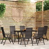  7-dijelni vrtni blagovaonski set crni | shoptok.hr