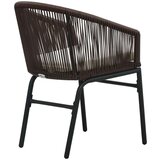 PVC Vrtni stol 2 kosa rjav PVC ratan | Shoptok.si