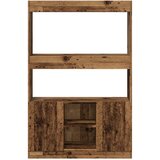  Visoka komoda boja staro drvo 92x33x140 cm konstruirano drvo | shoptok.hr