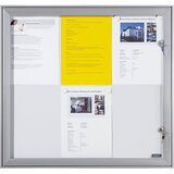 eurokraft pro Vitrina s krilnimi vrati, zunanje mere ŠxVxG 742 x 697 x 33 mm, kovinska zadnja stena | Shoptok.si