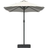 vidaXL Vrtni dežnik Peščena 385 x 209 x 244 cm blago | Shoptok.si