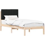  Krevetni okvir s tapiciranim uzglavljem Crna 80 x 200 cm | shoptok.hr