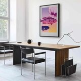  Slika - Fish in Pastels - Stylized Fish Against Gradient Shapes 80x120 U crnom drvenom okviru | shoptok.hr